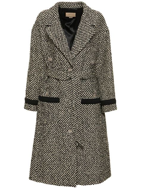 gucci boucle coat|Gucci.